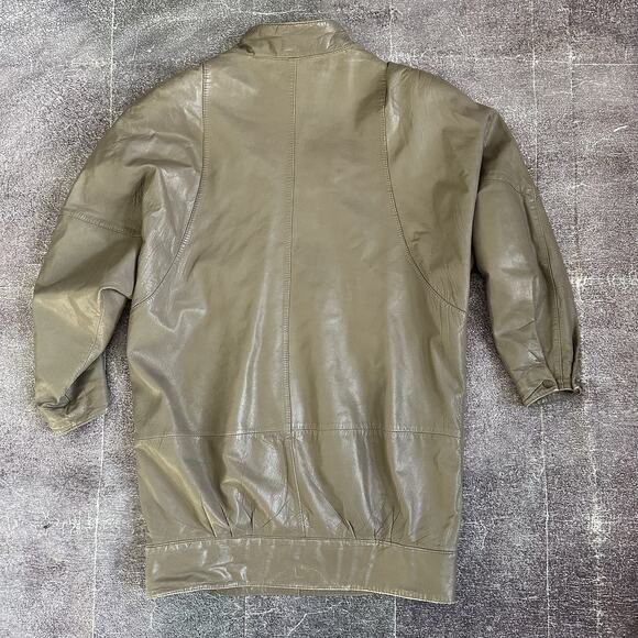 Women's Vintage 70's G-III Light Brown Irregular Patchwork Leather Jacket Sz M - Picture 4 of 4